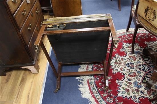 A George III style mahogany framed Gainsborough chair,